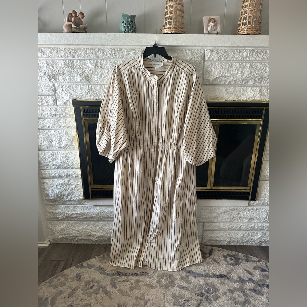 Mare Mare Mockneck Striped Midi Dress from Anthropologie.